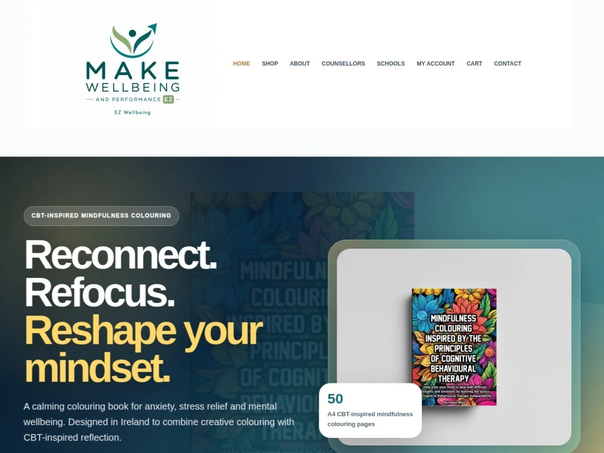 Cognitive Colouring website preview