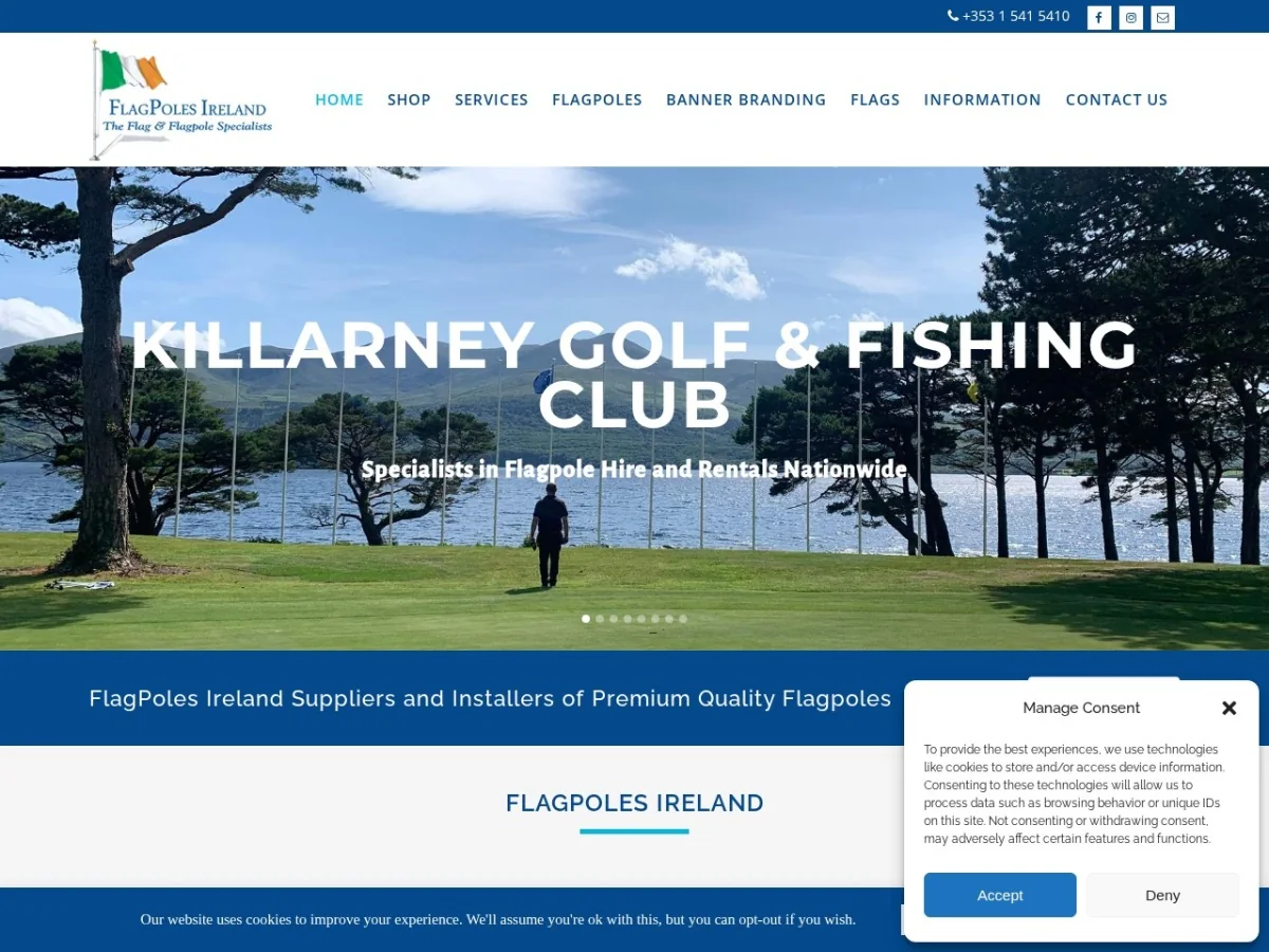 Flagpoles Ireland website preview